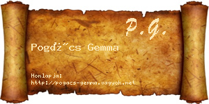 Pogács Gemma névjegykártya
